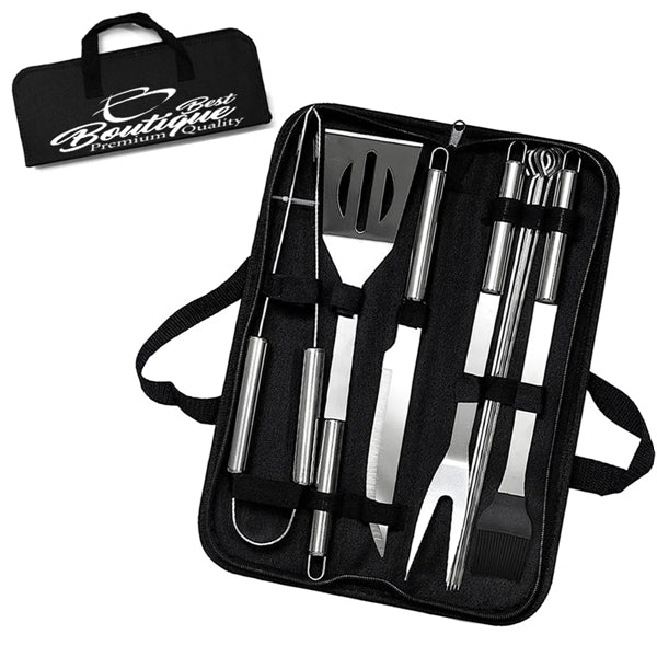 9 Packs Stainless Steel BBQ Grill Tool Set With Storage Bag