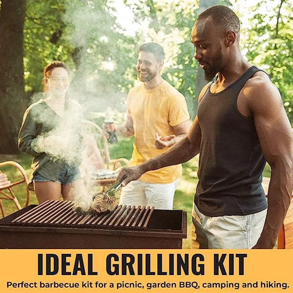 9 Packs Stainless Steel BBQ Grill Tool Set With Storage Bag