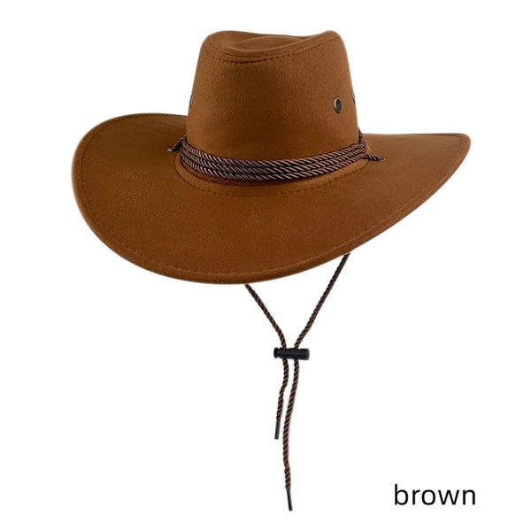 Fashion National Retro Drawstring Jazz Western cowboy hat