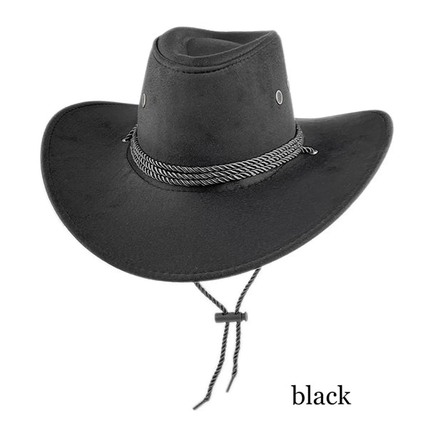 Fashion National Retro Drawstring Jazz Western cowboy hat