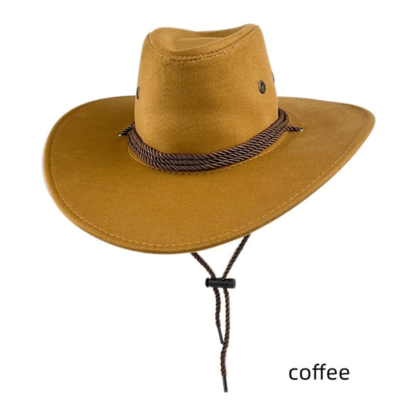 Fashion National Retro Drawstring Jazz Western cowboy hat