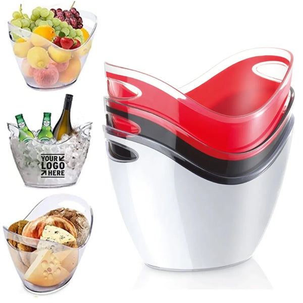 Large Ice Beer Bucket Clear Drink Cooler