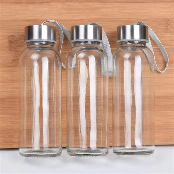 10 Oz Travel Glass Water Bottle