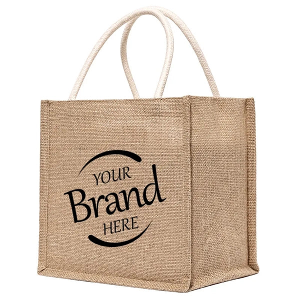 Burlap Tote Bag With Handle