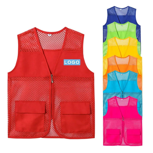 Mesh Reflective Volunteer Vest With Pockets