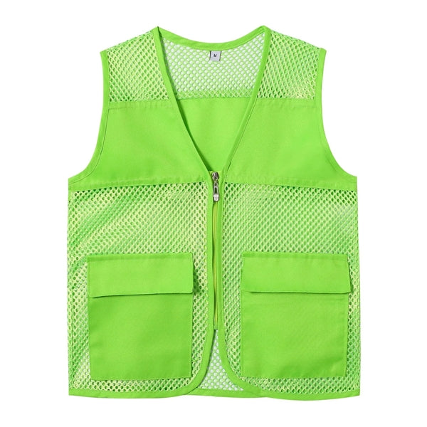 Mesh Reflective Volunteer Vest With Pockets