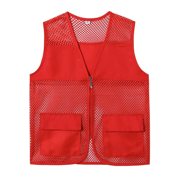Mesh Reflective Volunteer Vest With Pockets