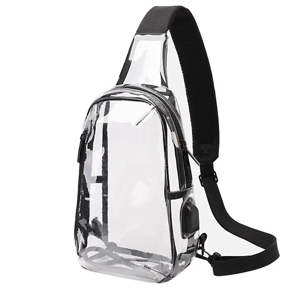 Clear PVC Sling Bag Crossbody Backpack