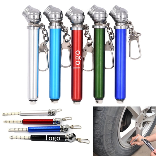 Vehicle Motor Tyre Tire Air Pressure Test Pen Keychain