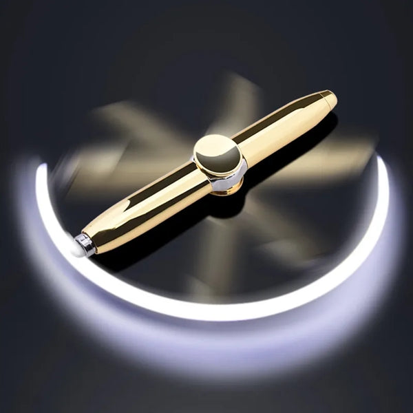 Fingertips Gyro LED Light Ballpoint Pen Toy