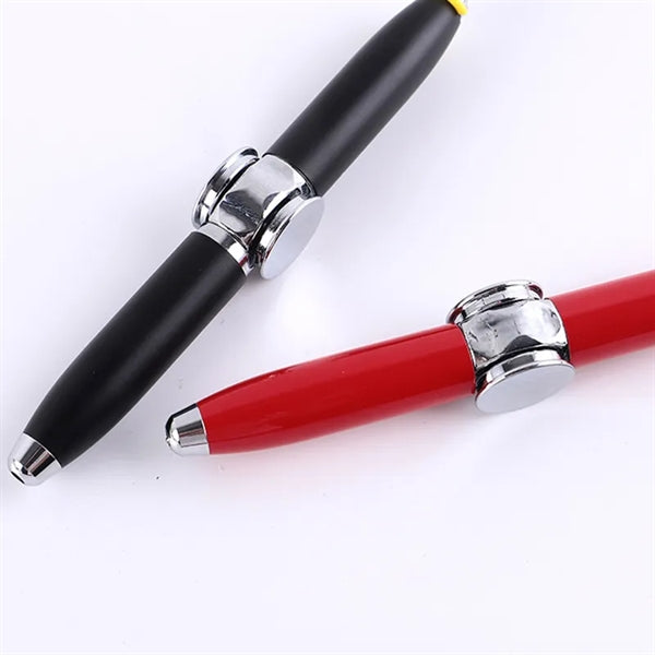 Fingertips Gyro LED Light Ballpoint Pen Toy