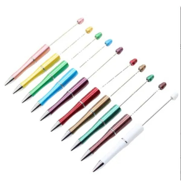 DIY Plastic Beadable Bead Ballpoint Ball Pen
