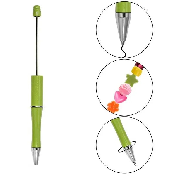 DIY Plastic Beadable Bead Ballpoint Ball Pen
