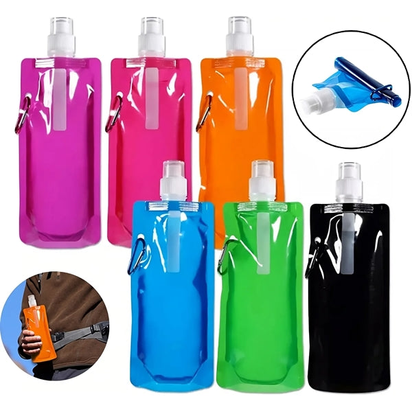 17Oz Collapsible Foldable Water Bottle Drinking Bag