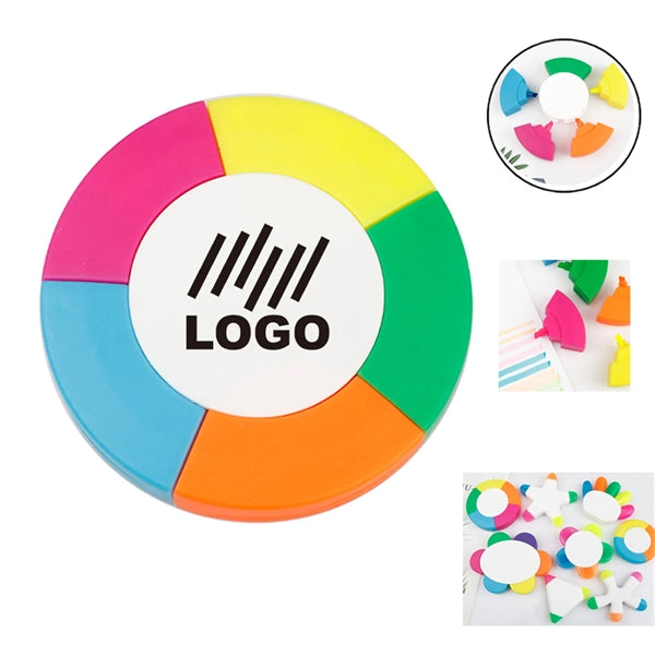 5 in 1 Petals Highlighters Colored Pen