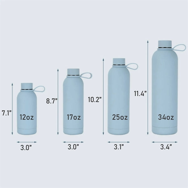 12oz Vacuum Stainless Bottle With Carrying Strap