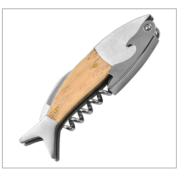 Cute Fish Shaped Wine Opener Portable Screw Corkscrew