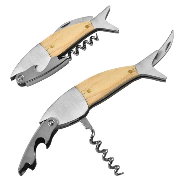 Cute Fish Shaped Wine Opener Portable Screw Corkscrew