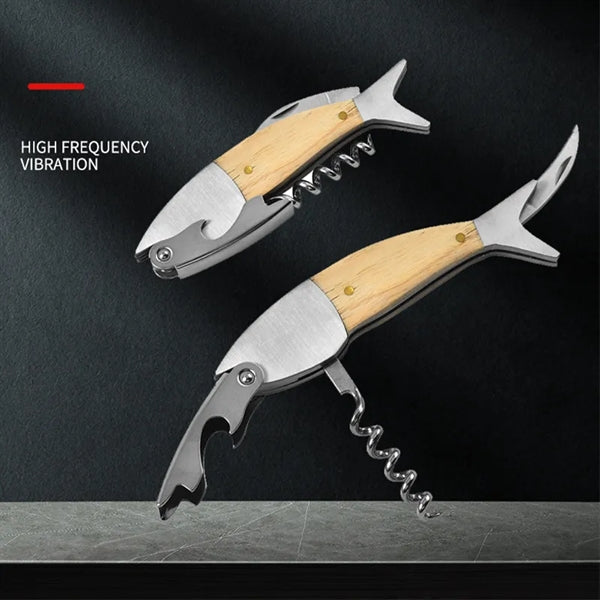 Cute Fish Shaped Wine Opener Portable Screw Corkscrew