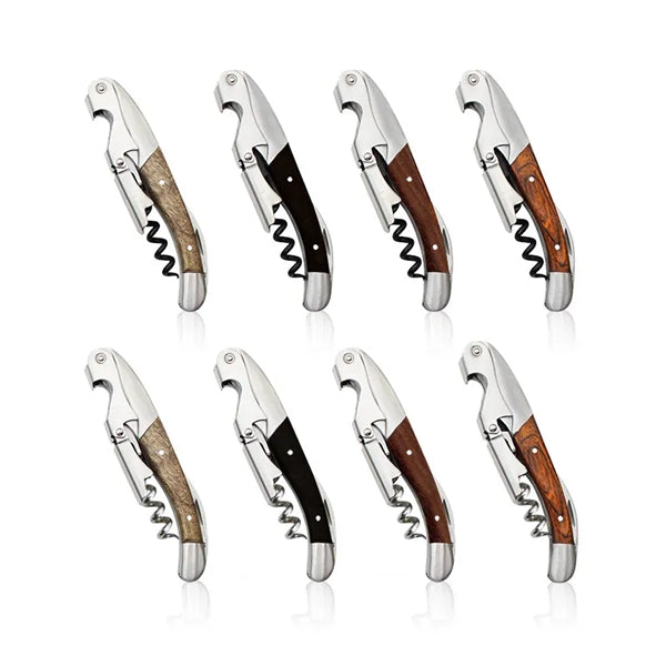 Metal Wood Wine Corkscrew Bottle Opener Lid Seal Remover