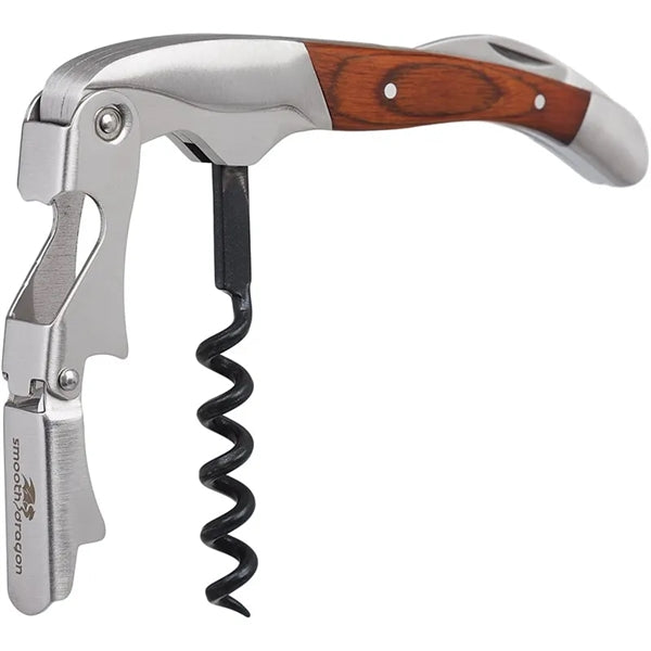 Metal Wood Wine Corkscrew Bottle Opener Lid Seal Remover