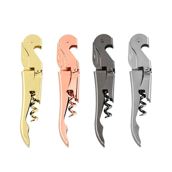 Double Hinged Corkscrew Stainless Steel Bottle Opener
