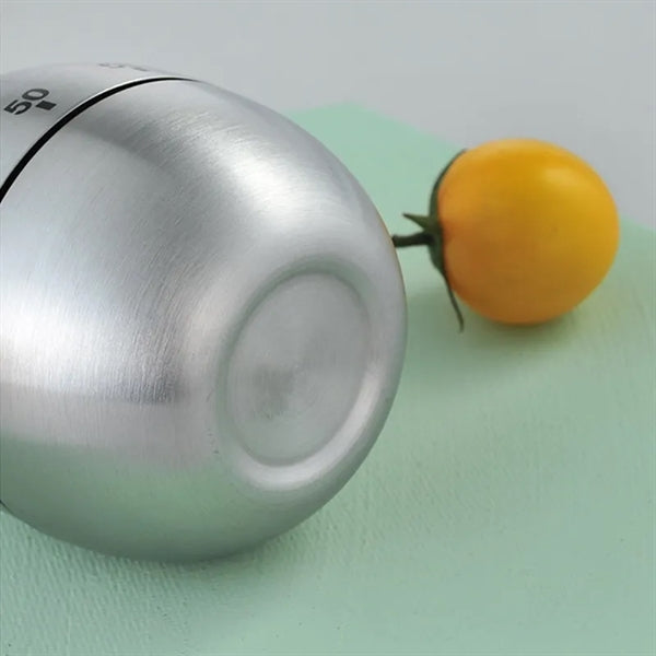 Stainless Steel Apple Rotating Alarm Clock Kitchen Timer
