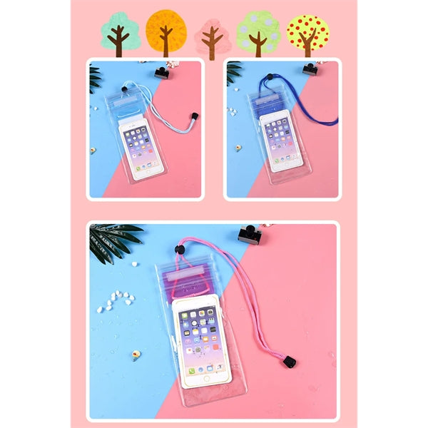 Transparent Mobile Waterproof Phone Case bag With Lanyard