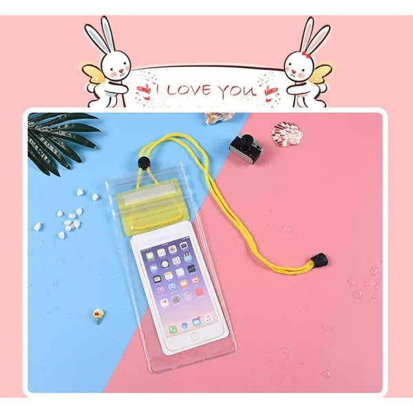 Transparent Mobile Waterproof Phone Case bag With Lanyard
