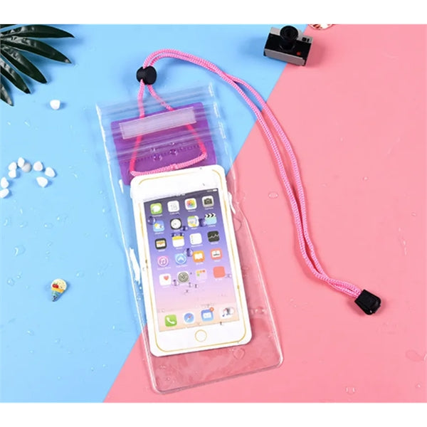 Transparent Mobile Waterproof Phone Case bag With Lanyard
