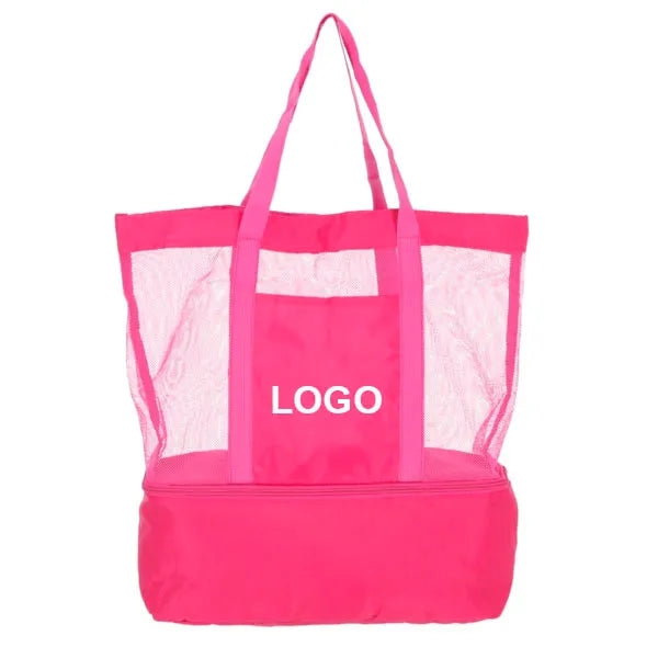 Mesh Beach Tote Bag with Cooler 2 in 1 Muti-Function