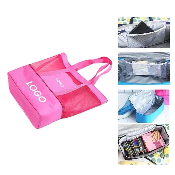 Mesh Beach Tote Bag with Cooler 2 in 1 Muti-Function
