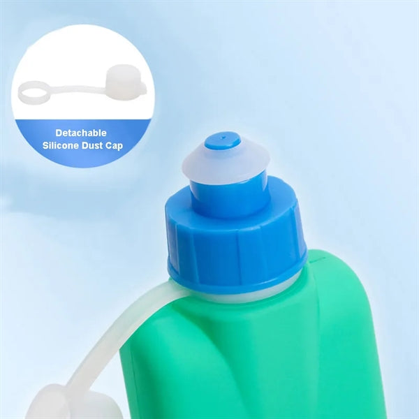 Arc Shape Running Water Bottle With Push Cap