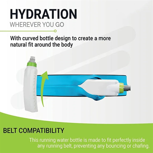 Arc Shape Running Water Bottle With Push Cap