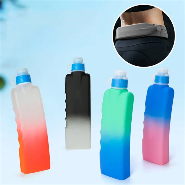 Arc Shape Running Water Bottle With Push Cap