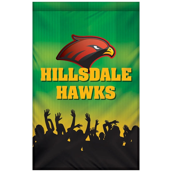 12" x 18" Custom Single Reverse Garden Banner - HQ