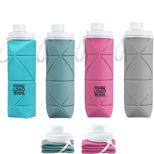 Leakproof Valve Collapsible 20oz Water Bottles