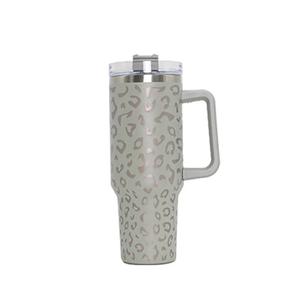 40 oz Travel Mug with Handle and Straw