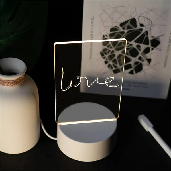 Led Acrylic Dry Erase Board With Stand