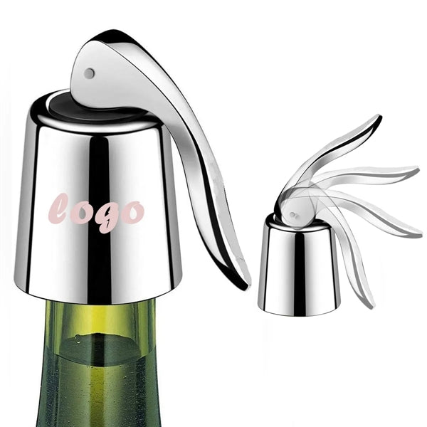 Stainless Steel Wine Bottle Stopper with Silicone Seal