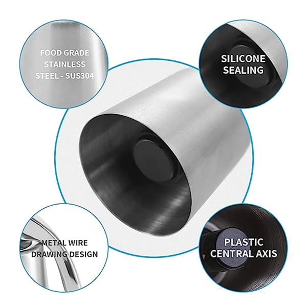 Stainless Steel Wine Bottle Stopper with Silicone Seal
