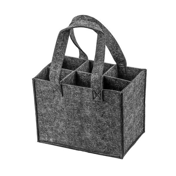 6 Bottle Felt Wine Tote Bag