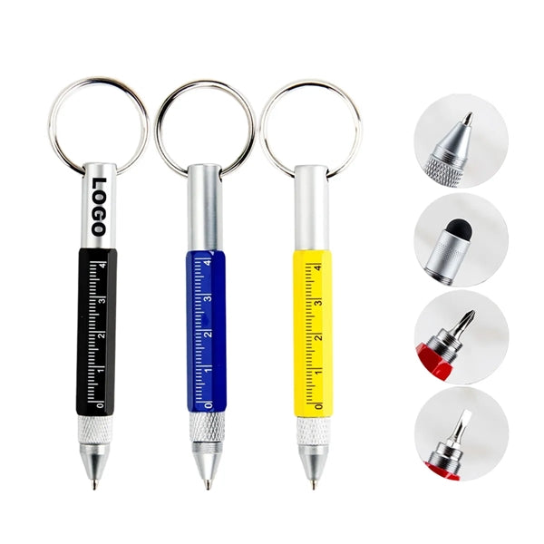 Multifunctional Metal Tool Pen With keychain