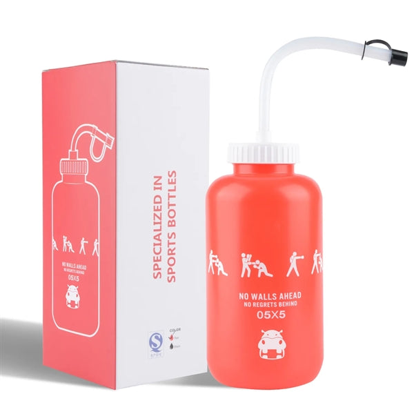 34oz Sports Bottle With Long Straw