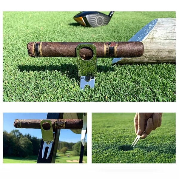 Cigar Holder, Magnetic Golf Divot Repair Tool