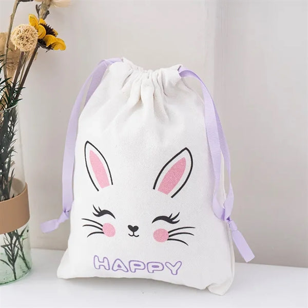 Logo Shopping Bags Cotton Drawstring