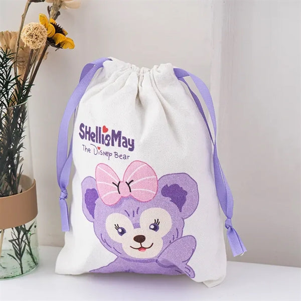 Logo Shopping Bags Cotton Drawstring