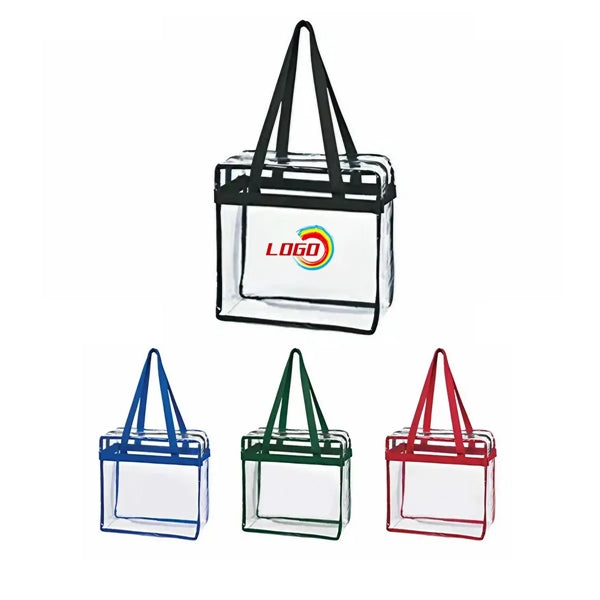 Clear Tote Bag with Zipper