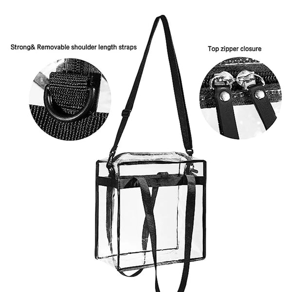 Clear Tote Bag with Zipper