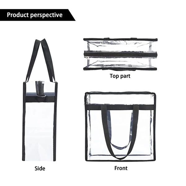 Clear Tote Bag with Zipper